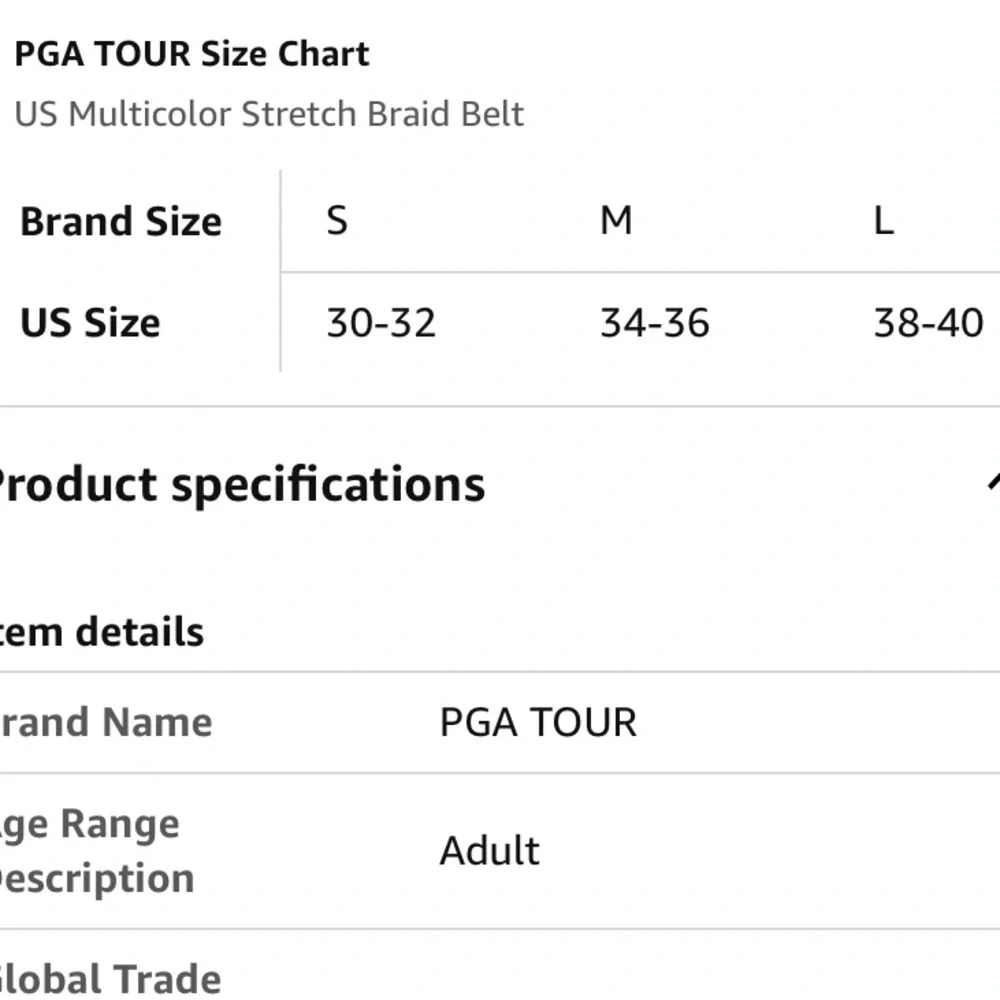 PGA Tour Webbed Belt